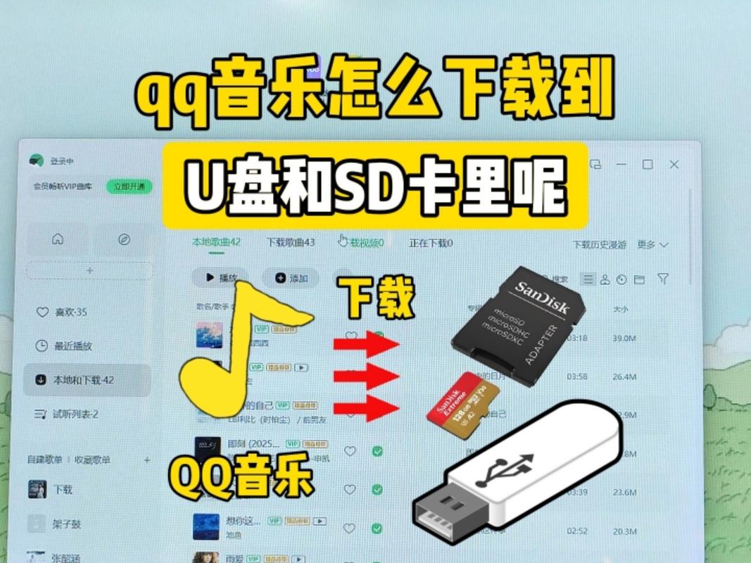 qq音乐怎么下载到u盘