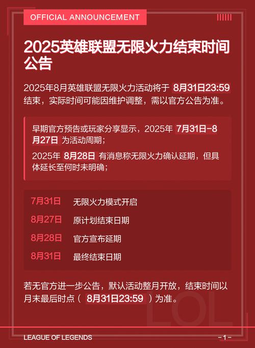 无限火力什么时候结束